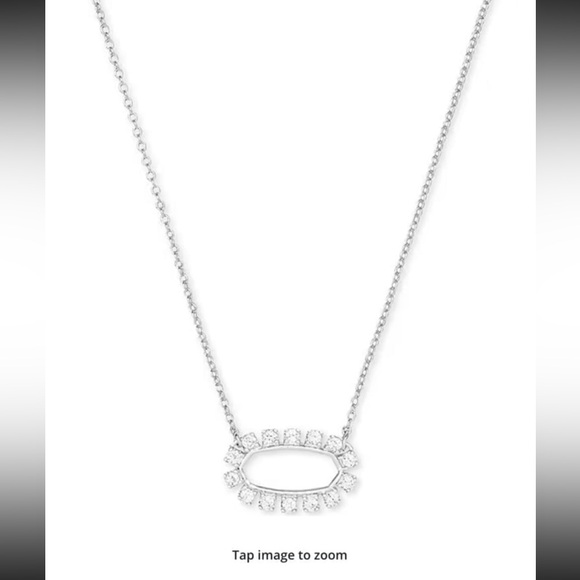 - Kendra Scott Elisa Open Frame Crystal Pendant Necklace - Picture 2 of 10